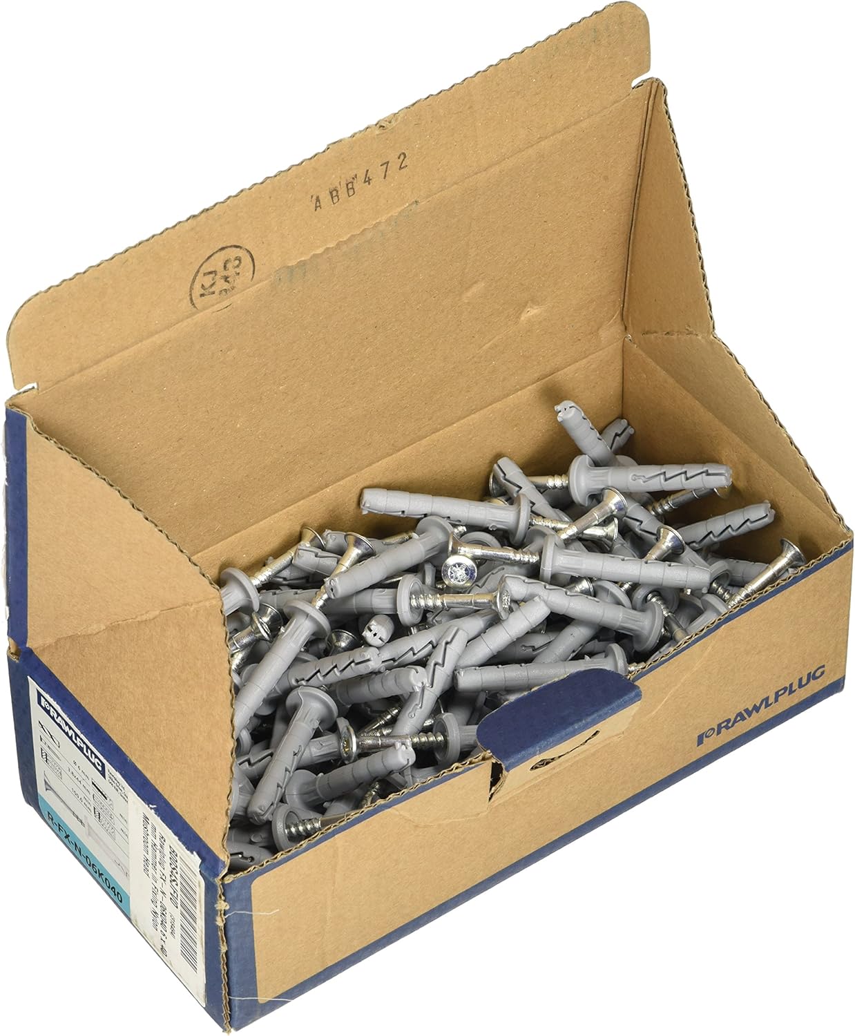 Rawlplug FXN06K040 6 x 40 mm Hammer in Fixing Nylon Mushroom Head