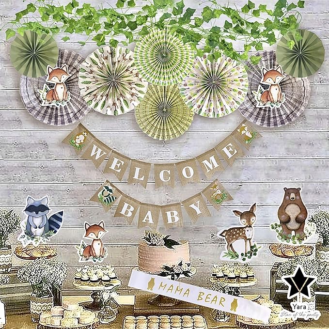 woodland decorations for baby shower