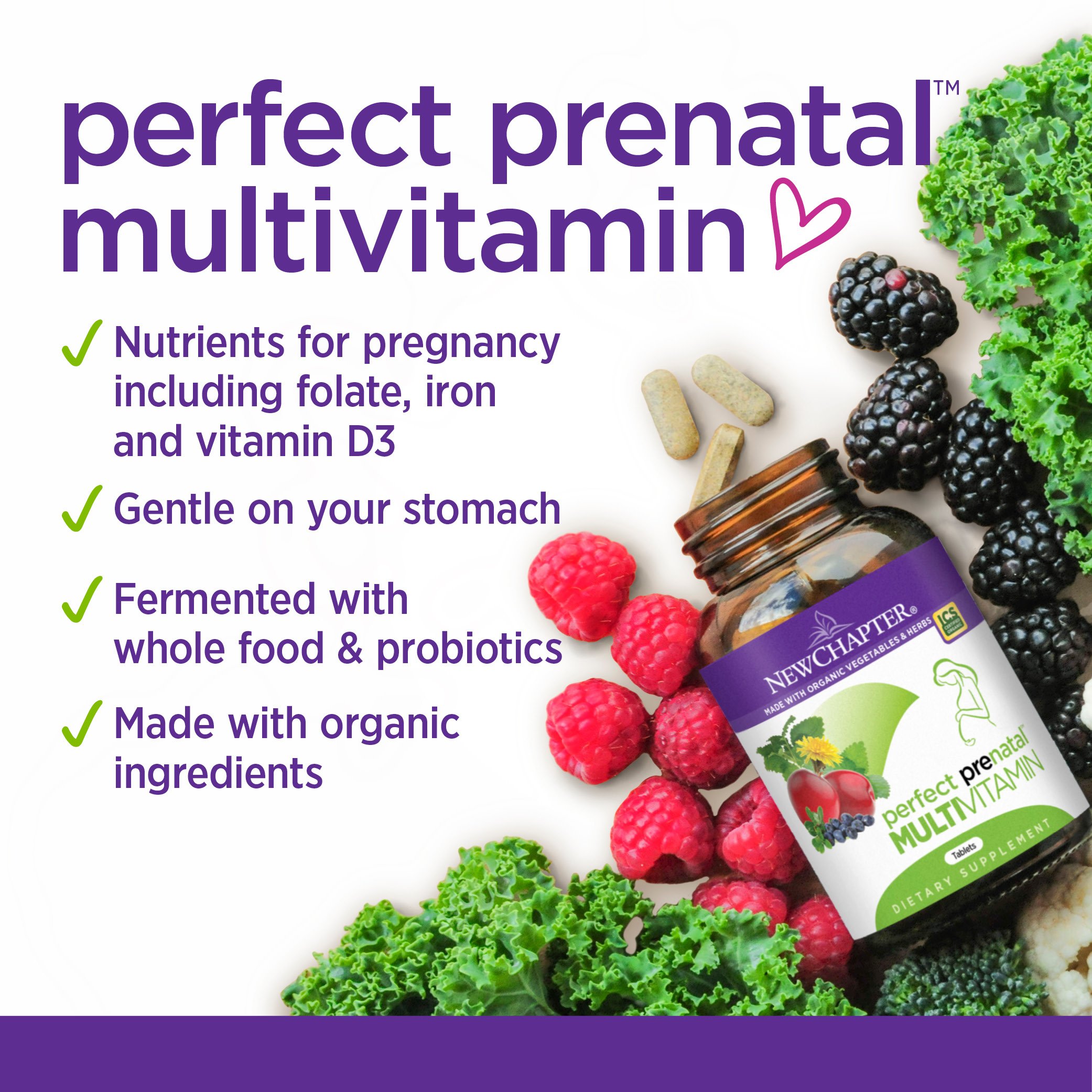 New Chapter Perfect Prenatal Vitamins Fermented with Probiotics
