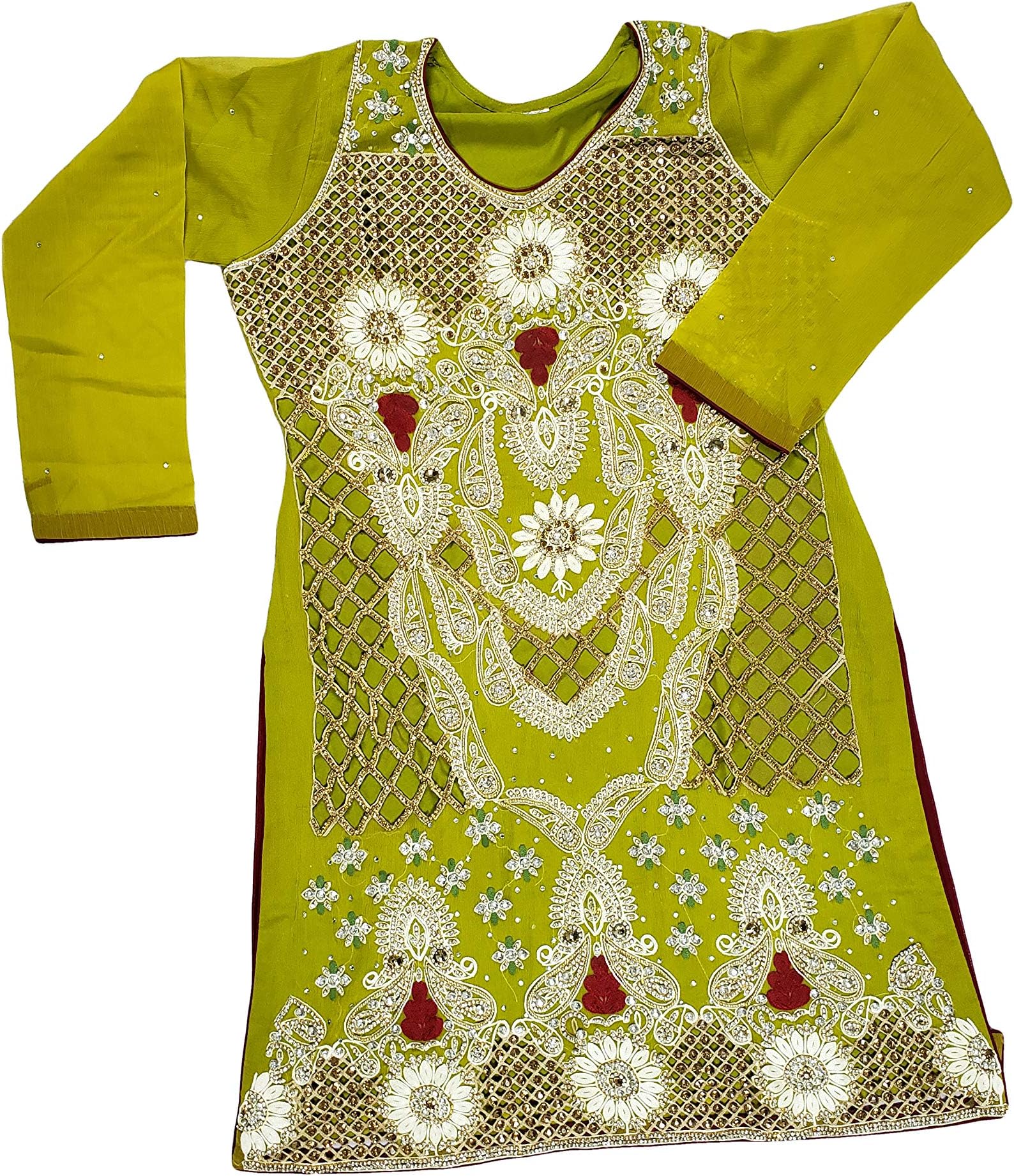 IshDeena Pakistani Party Dresses for Women. Ready to Wear. Embroidery Salwar Kameez Suit