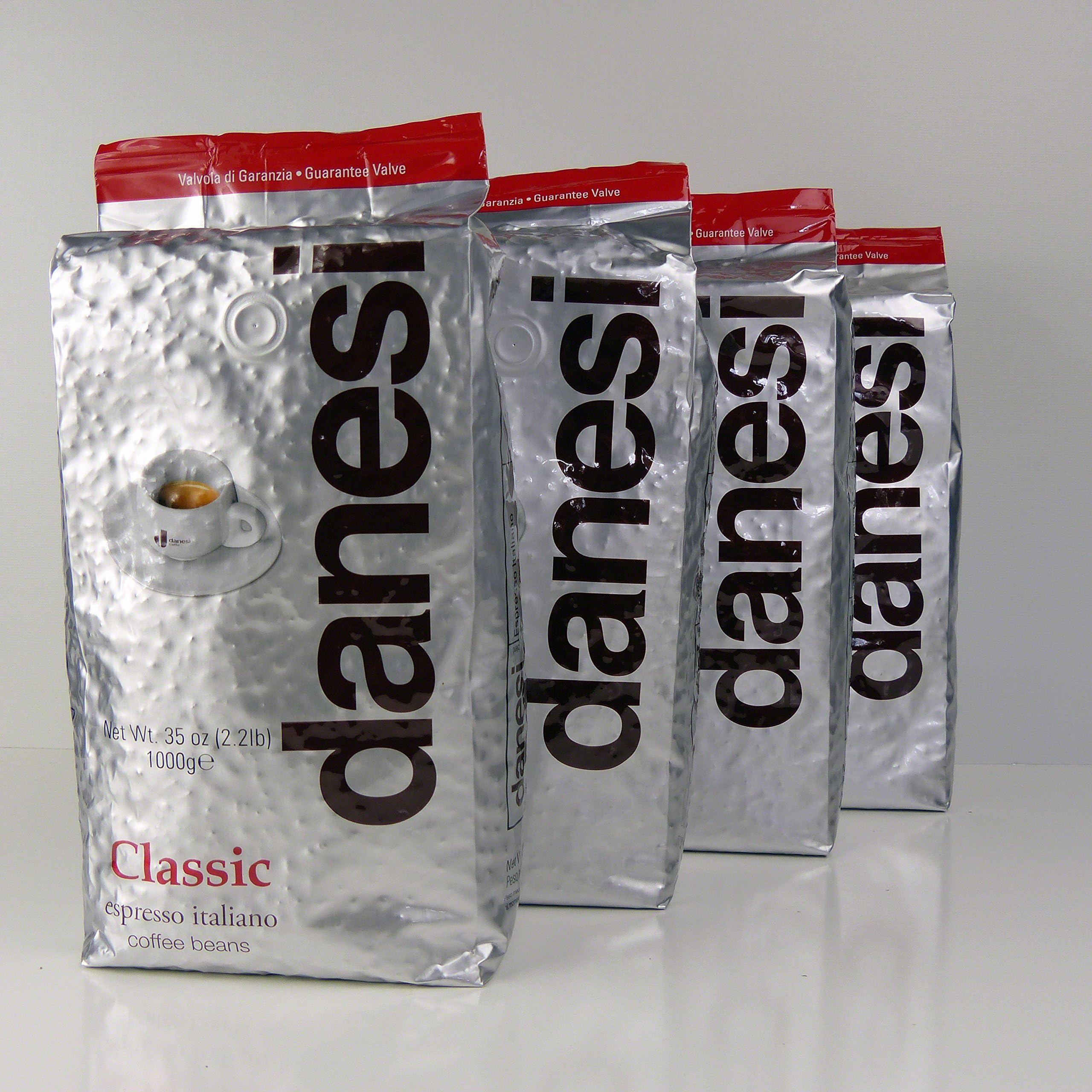 Danesi Caffe Classic Classico Espresso Beans (4 x 2.2 lbs bag)
