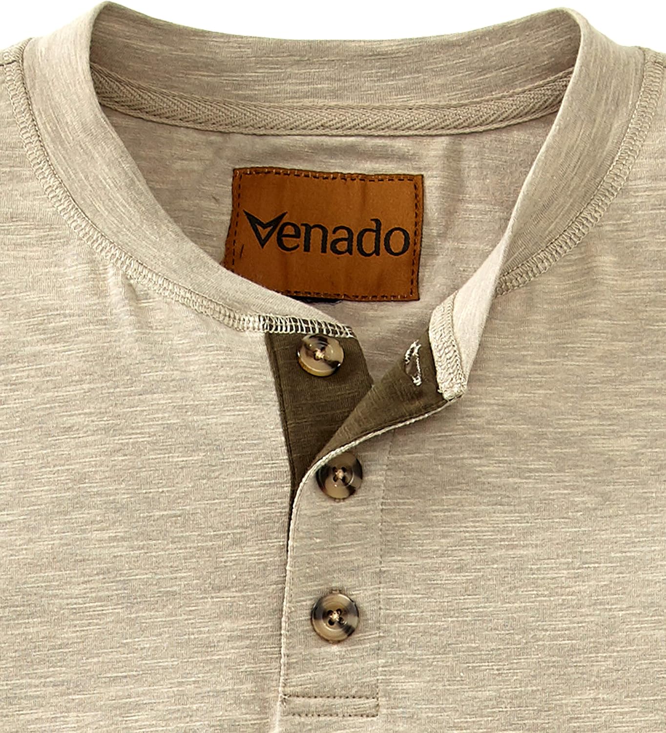 Venado Henley Long Sleeve Shirts for Men - Mens Henley with Flex Material at  Men’s Clothing store