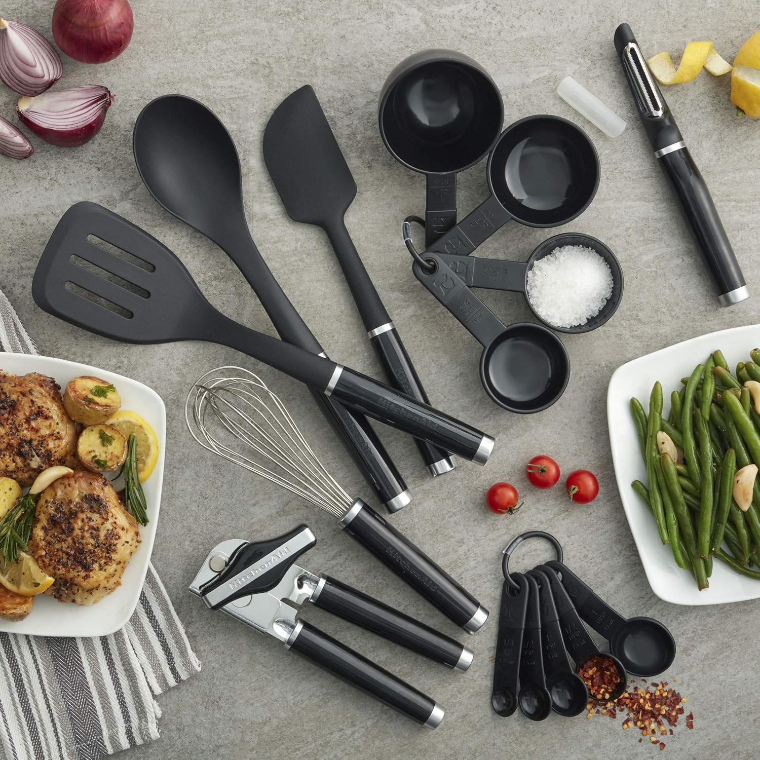 KitchenAid Classic Tool and Gadget Set, 15-Piece, Black: Kitchen & Dining