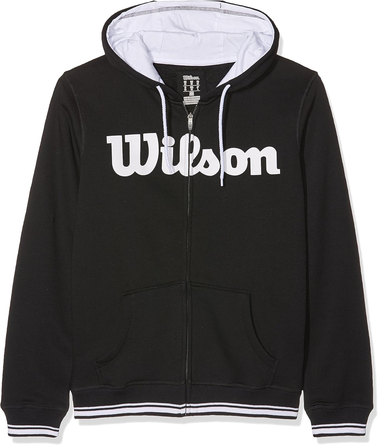 Wilson Men's Hooded Sweatshirt, M Team Script FZ Hoody, Cotton