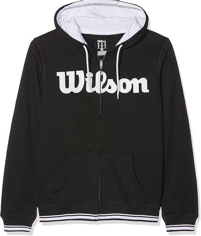 Wilson Men's Hooded Sweatshirt, M Team Script FZ Hoody, Cotton