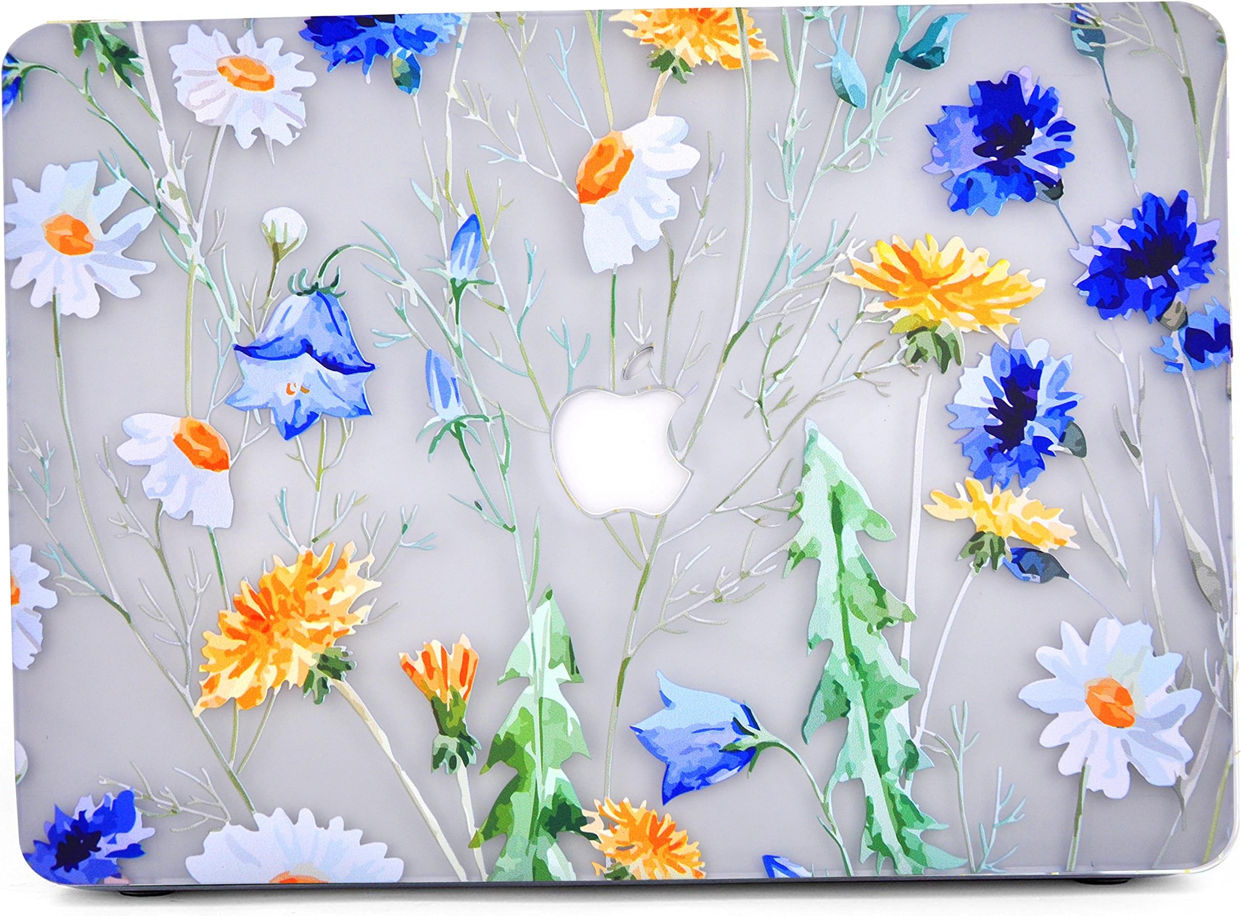 MacBook 12 inch Case, L2W Floral Design Pattern Glossy Matte Clear See-Through Case Cover for MacBook 12" inch with Retina Display (Model A1534) - See Through Floral Pattern W