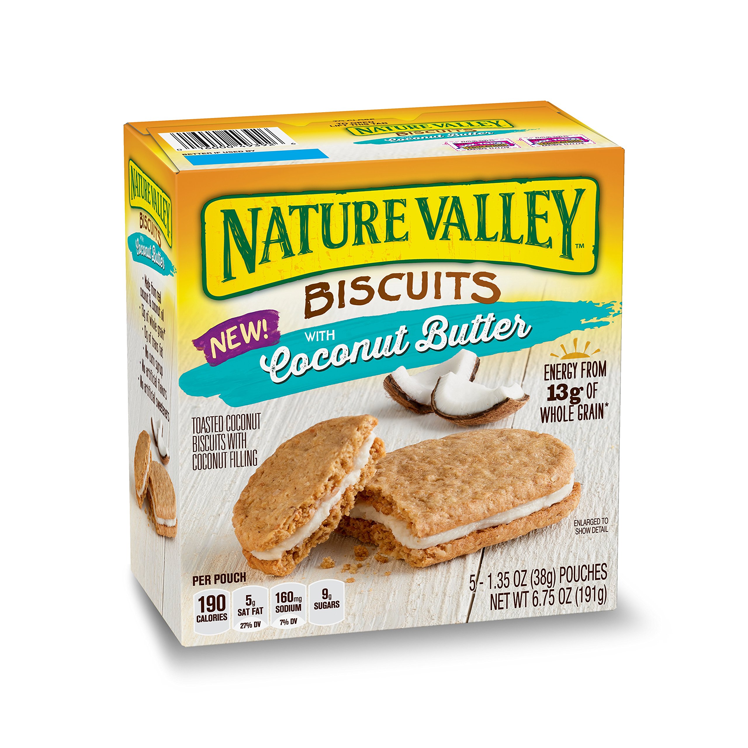 Nature Valley Biscuits, Peanut Butter, 1.35 Oz, 5 Count