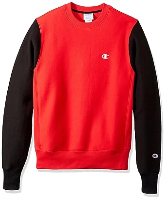 Red and black champion sweatshirt Clearance