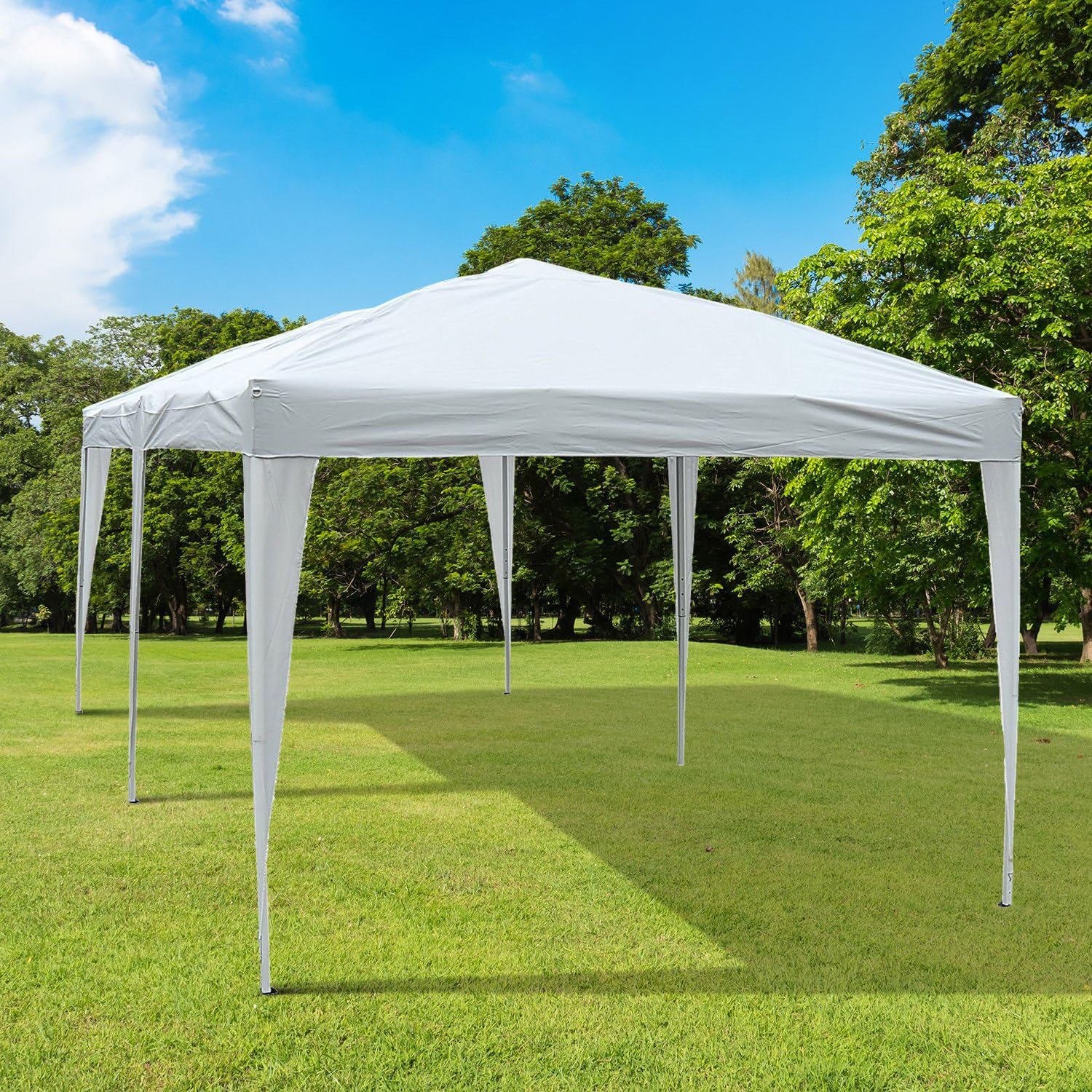 Outsunny 3x6 m Faltpavillon Pavillon Faltzelt Partyzelt Gartenzelt weiß