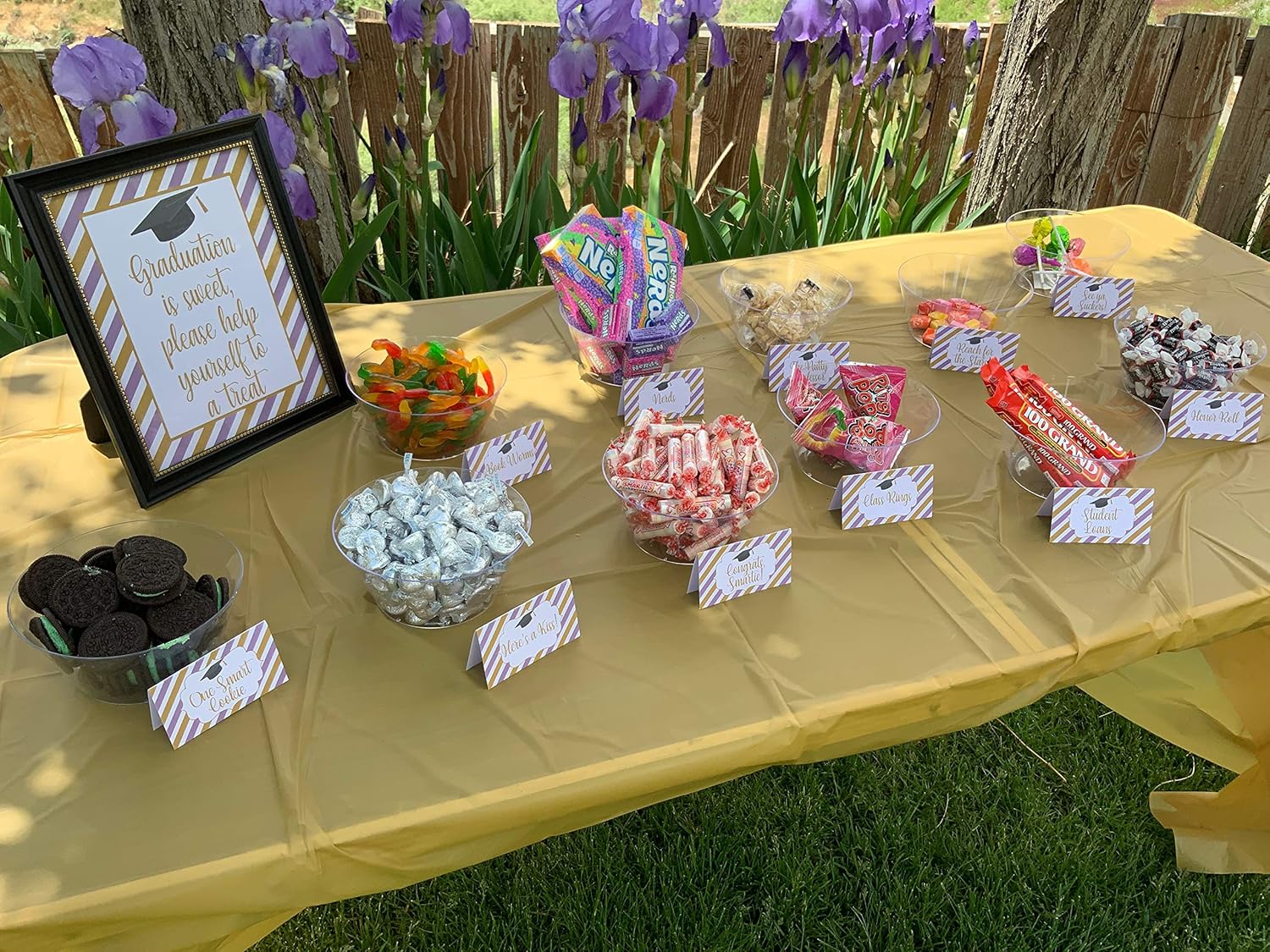 Amazon Graduation Candy Buffet Signs And Cards Purple Gold And