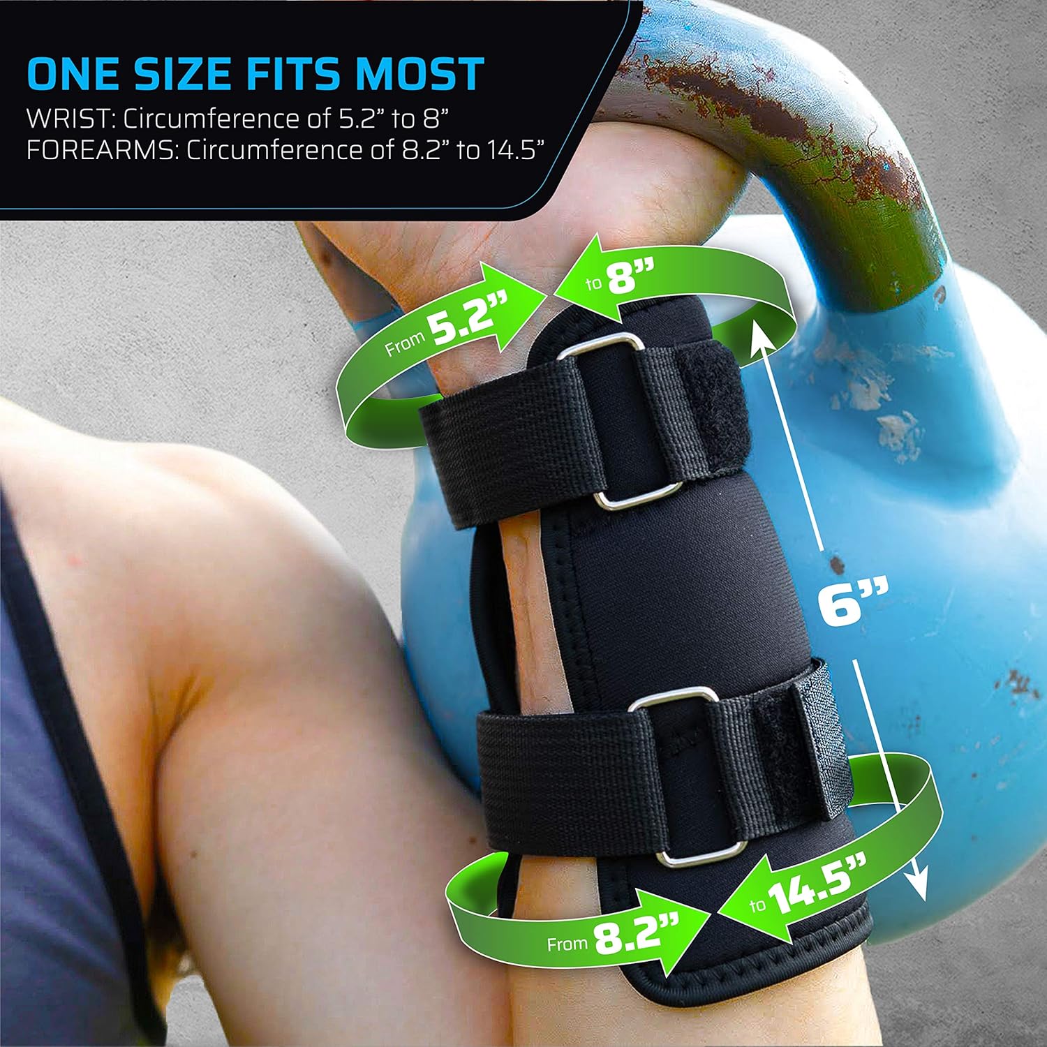 THEFITGUY Kettlebell Wrist Guards, Minimizing Forearm and Wrist Bruises - Extra Thick Padding for Kettlebell Impact Cushioning, Easy Fit Adjustable Straps (Pair) : Sports & Outdoors