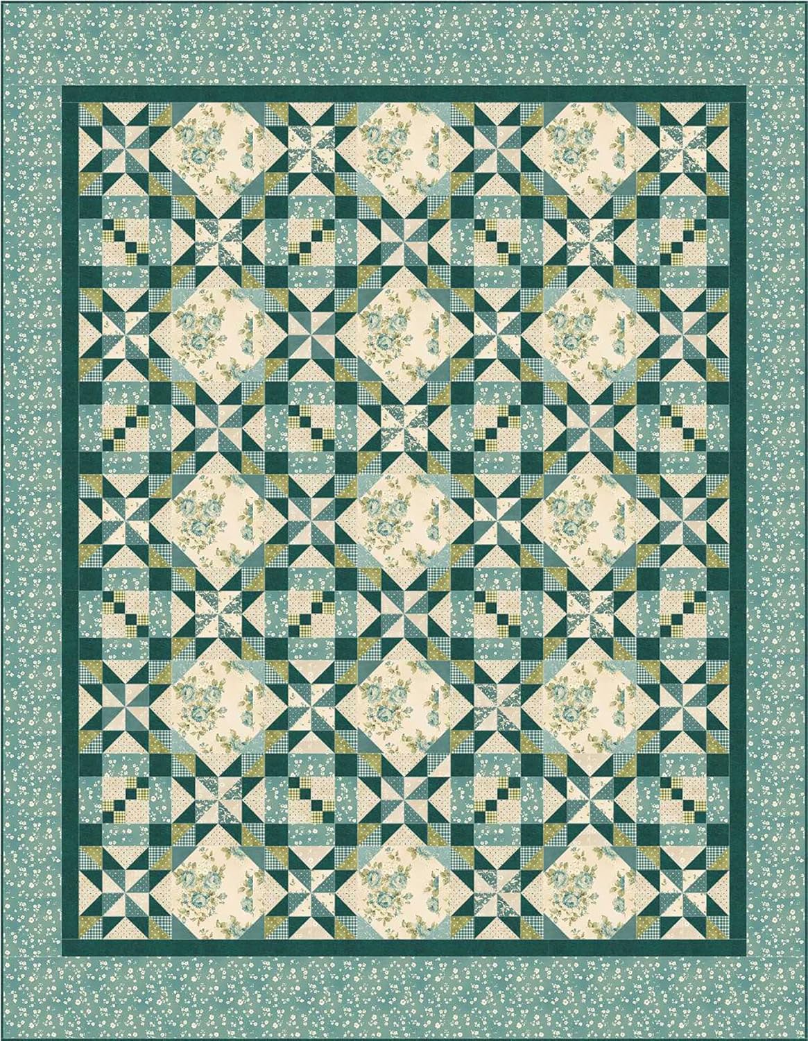 Jennifer Bosworth Home Collection One Fresh Cut Roses Quilt Kit Maywood Studio