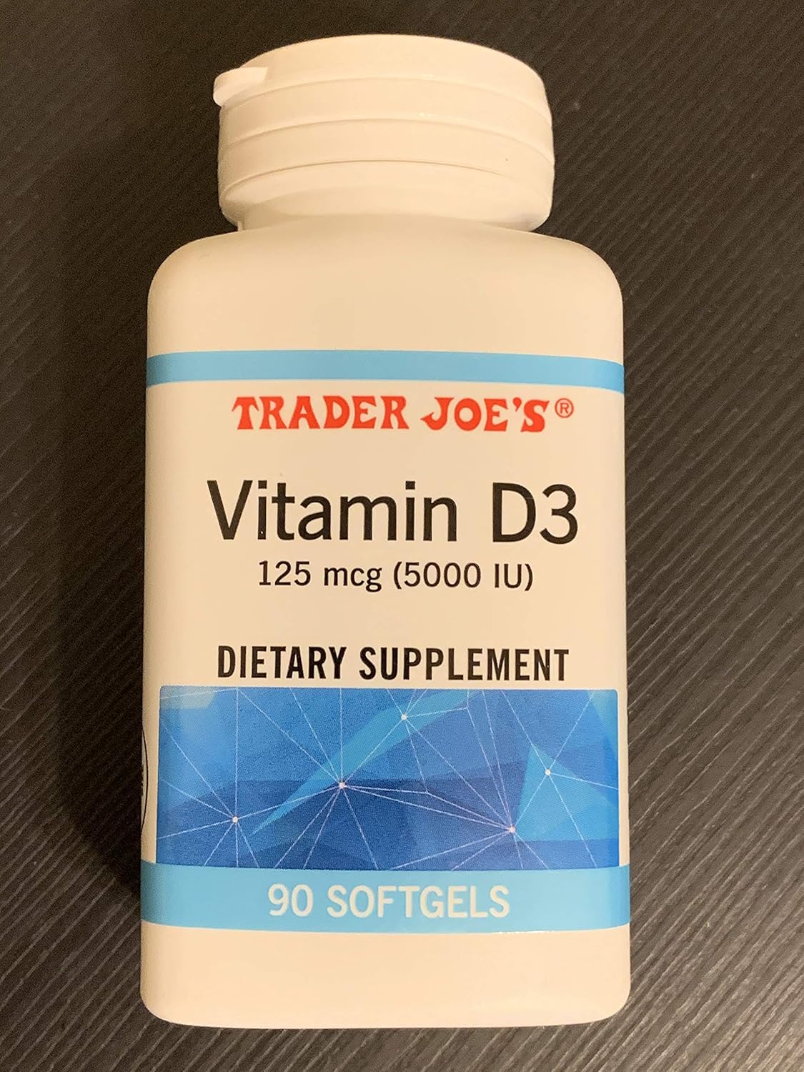 Trader Joes Vitamin D3 5000IU 90 Count Health & Personal Care