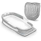 Baby Delight Snuggle Nest Afterglow Infant Sleeper/Baby Bed | Misty Dandelions Catcher Fabric Pattern | Portable Bassinet with Nightlight | Waterproof Foam Mattress with Sheet