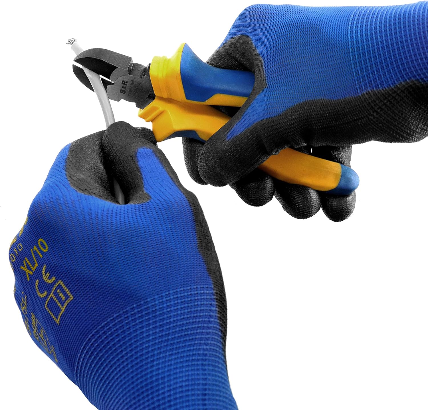 S&R Work Gloves 12 works Of Basic Nylon Fibre With Pu Coating - Image 5