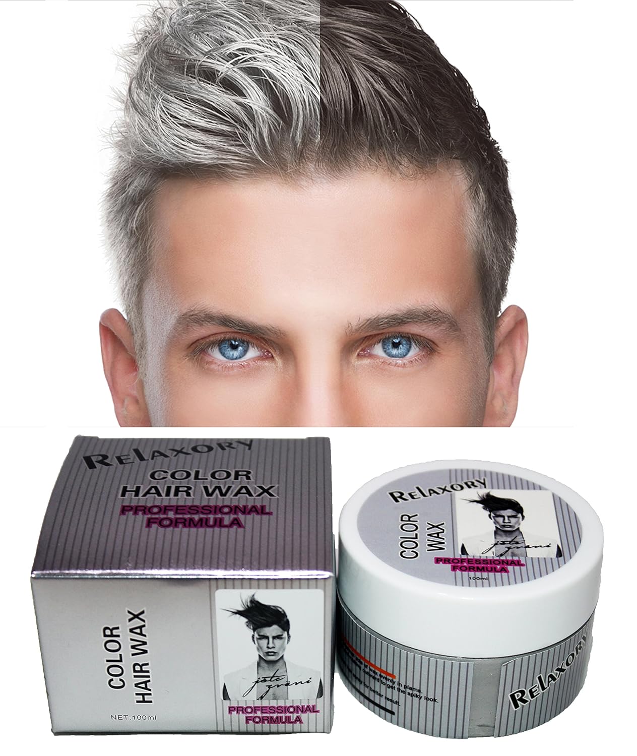 Amazoncom Relaxory Temporary Color Hair Wax Molding Clay Gery