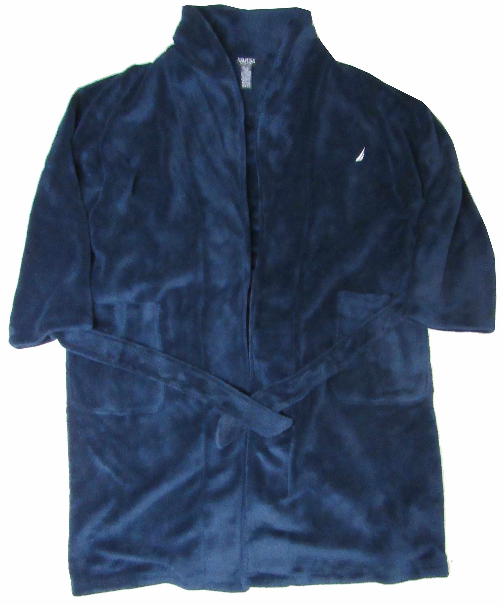 Nautica Men's Robe/Bathrobe, One Size, Navy Nautical Fashions