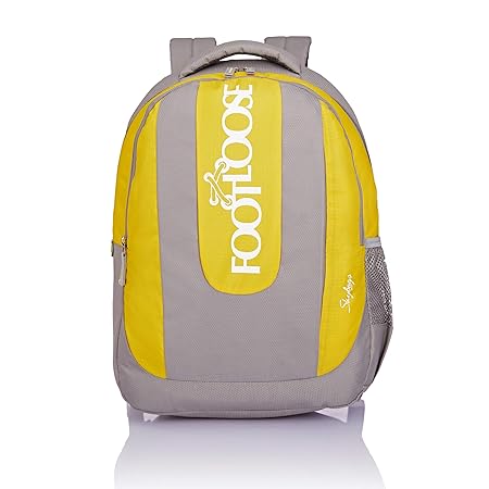 Skybags Vein Plus 24 Ltrs Grey and Yellow Laptop Backpack (LPBPVNPEGYW)