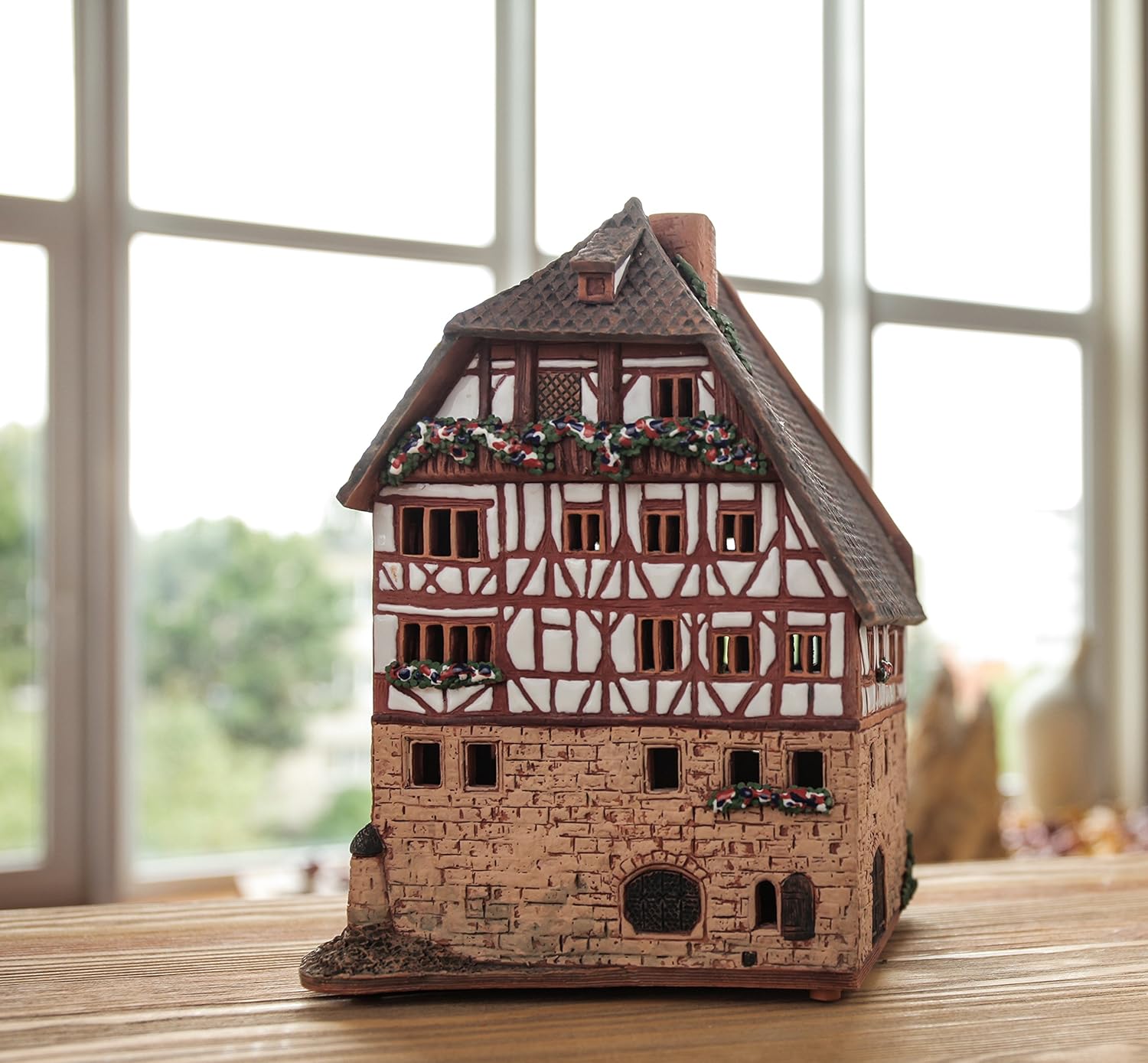 Midene Ceramic Tea Light House Candle Holder. Germany, A