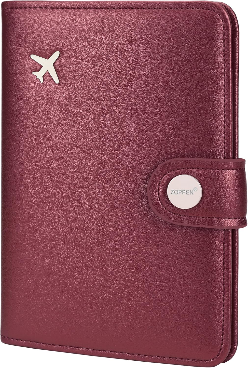  | Zoppen Passport Cover Rfid Blocking Travel Passport Wallet Slim Id Card Case (#36 Royal Red) | Passport Covers