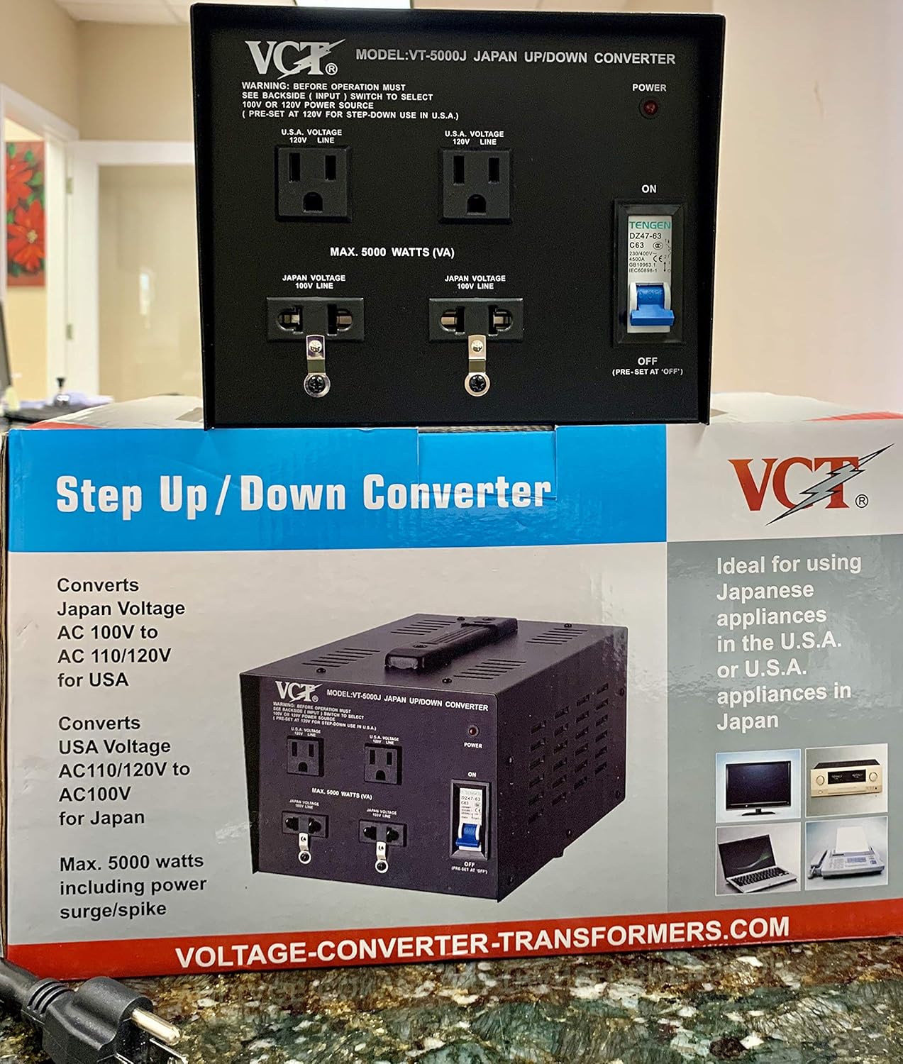 VCT Japanese Voltage Converter Transformer Converts Japan