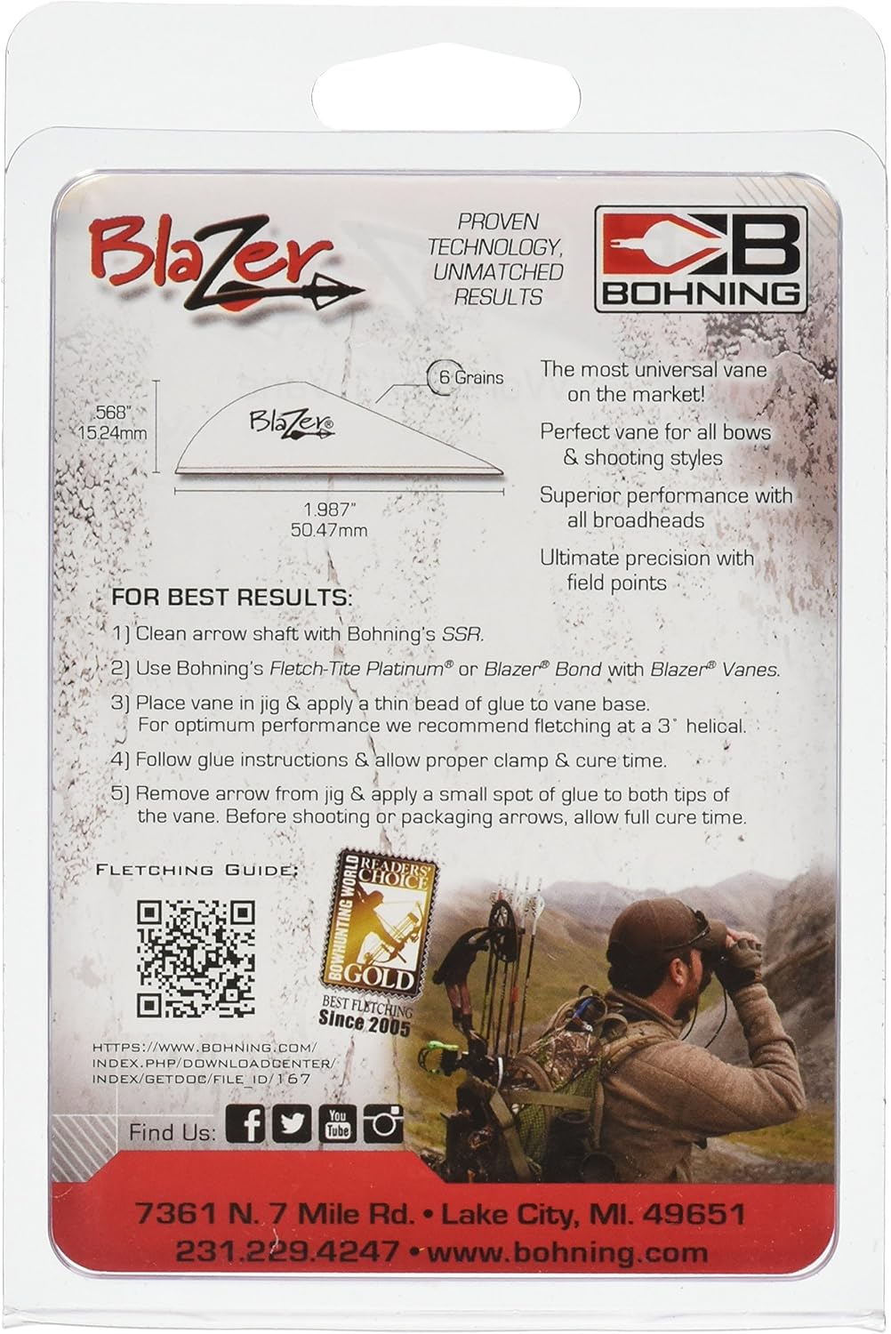 Bohning Blazer Vane (Pack of 36), White : Sporting Goods : Sports & Outdoors