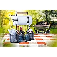 Superior Trading Co. Steel Caddy For Organizing Paper Towels, Condiments, Tools for Grill, BBQ, Picnics, Household…