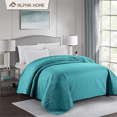 Buy Alpha Home Bed Quilt Bedspread And Coverlet Twin Size Teal Online In Kuwait B07rrxhz9t