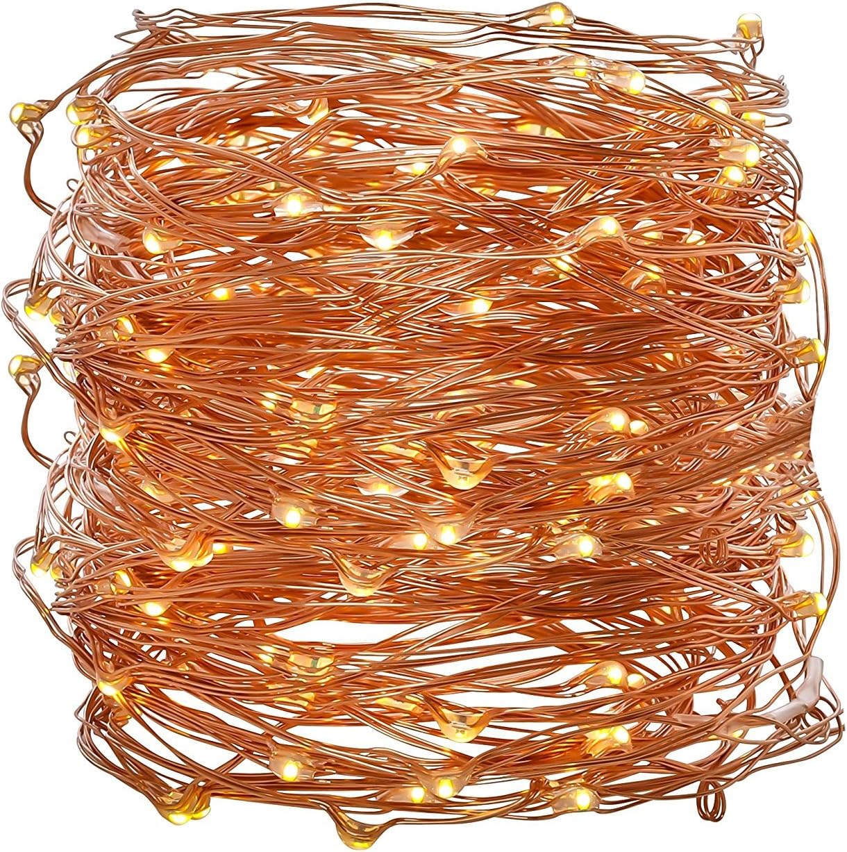 led Copper String Lights (33ft. Standard) dimmable Twinkle Star Fairy