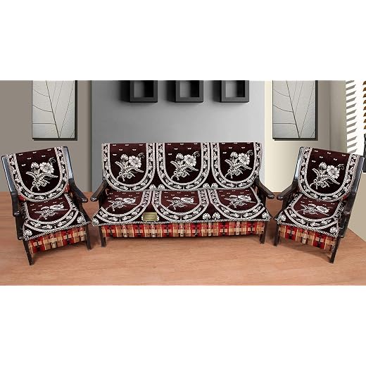 Luxurious Cotton Sofa Cover 5 Seater - Set of 6