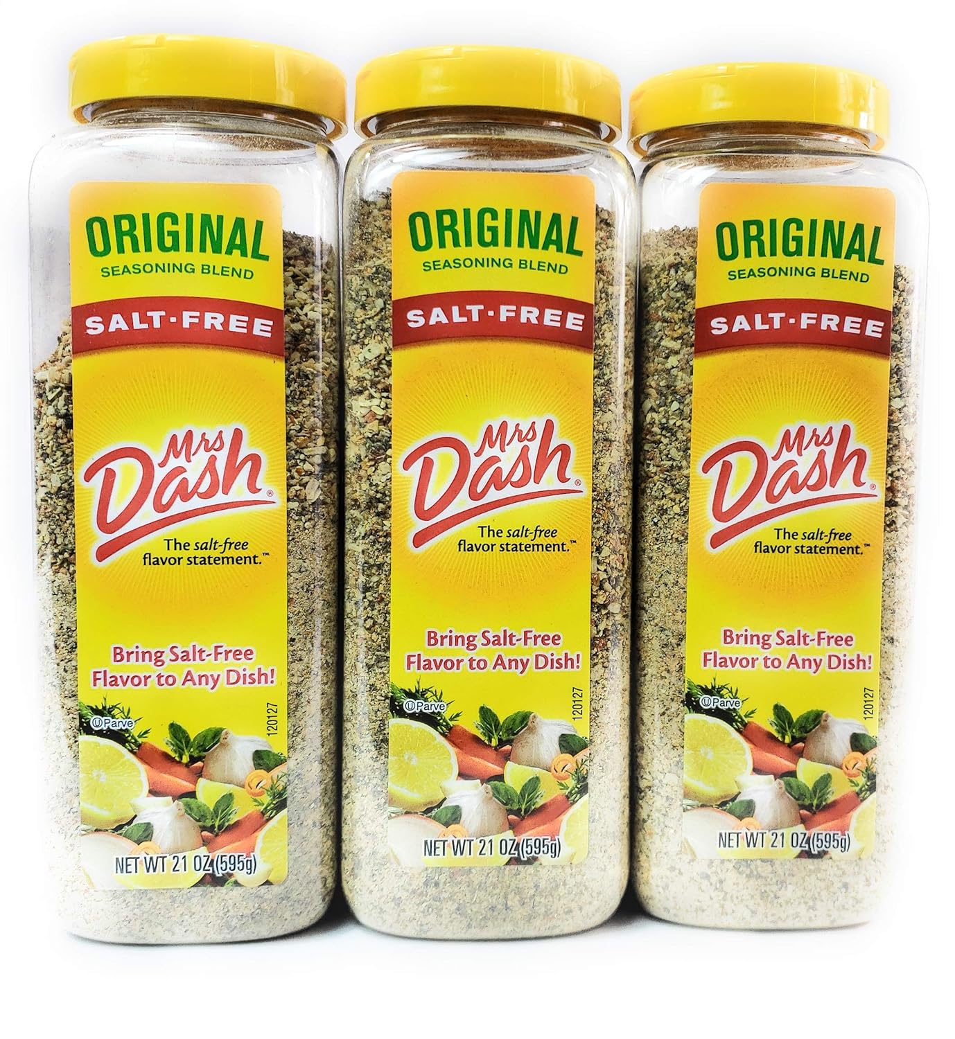 PACK OF 3 - Mrs Dash Salt-Free Original Seasoning Blend, 21 oz : Grocery & Gourmet Food