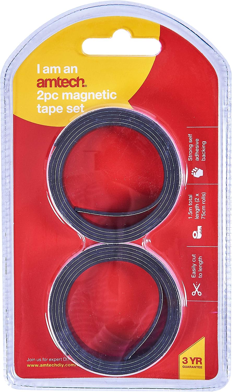 Amtech S4605 Magnetic Tape, 2-Piece, Transparent - Image 4