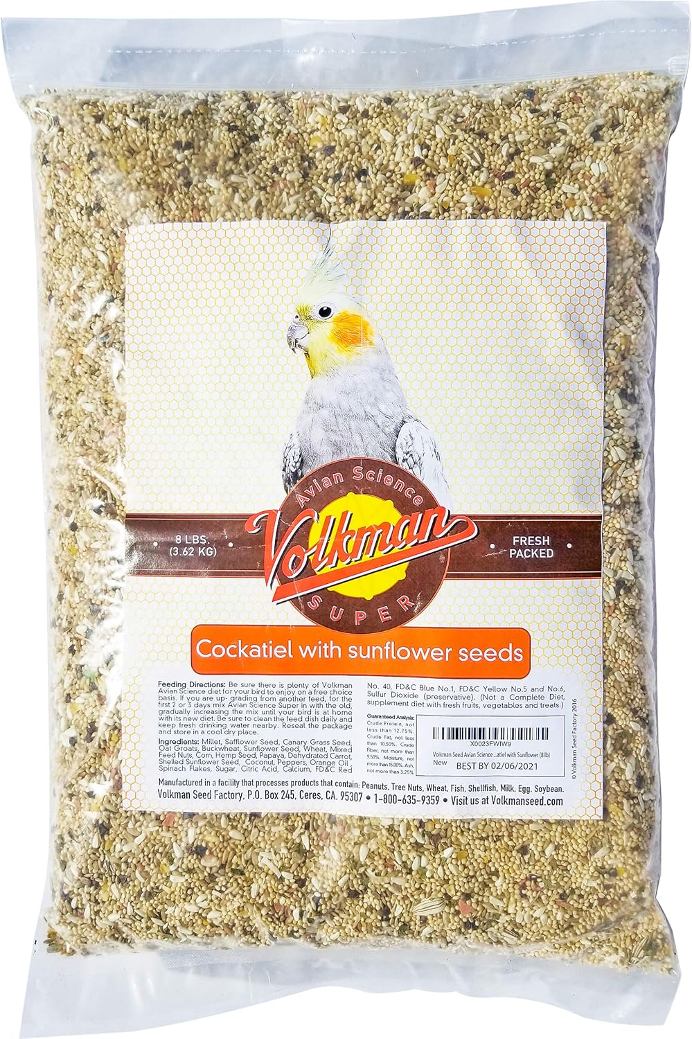 Volkman Cockatiel With Sunflower Seed Mix 4lb Mimbarschool Com Ng