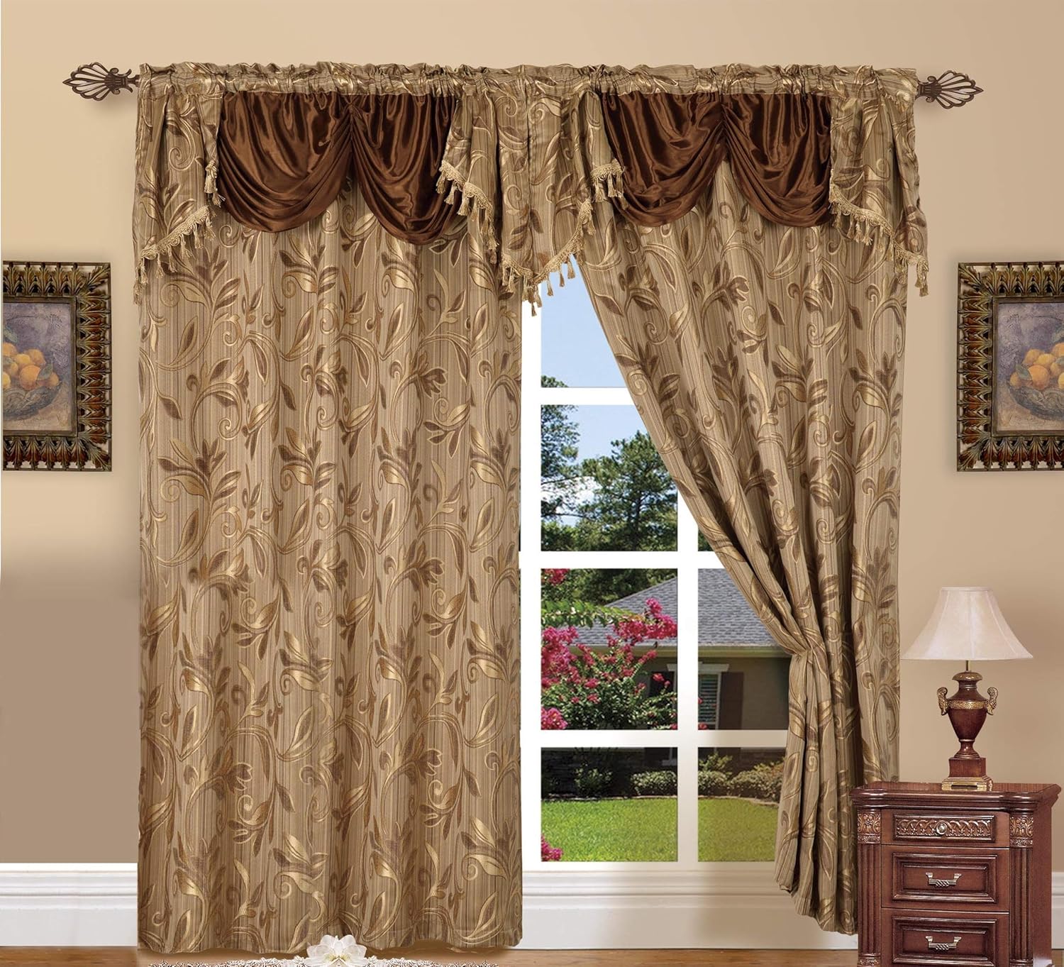 Best drapes with attached valance for living room
