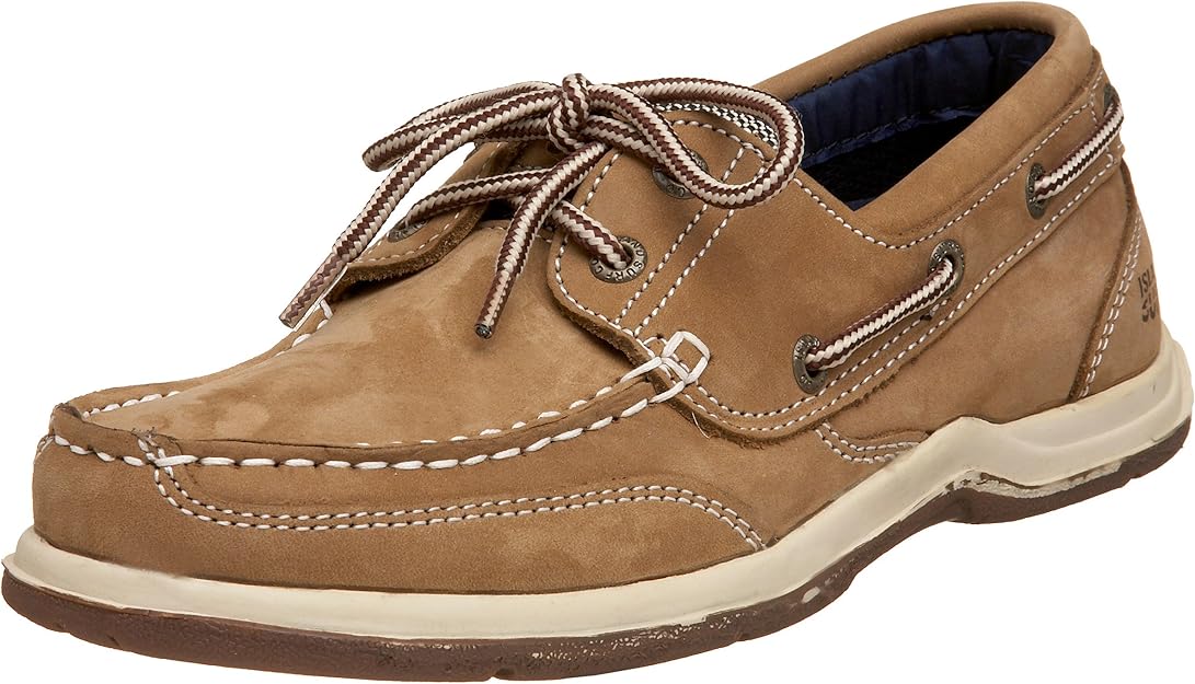Island Surf Women's Classic Boat Shoe, Parchment, 5 M Shoes