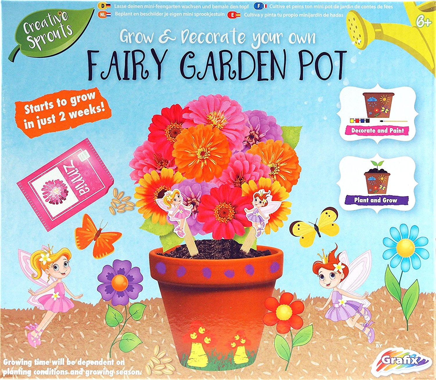 Grafix Grow And Decorate Your Own Fairy Garden Pot Amazon Co Uk