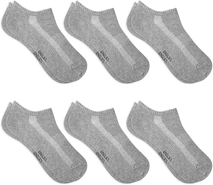 SNOCKS ® Women & Men Ankle Socks/Sneaker Socks (6 Pairs) Size 314
