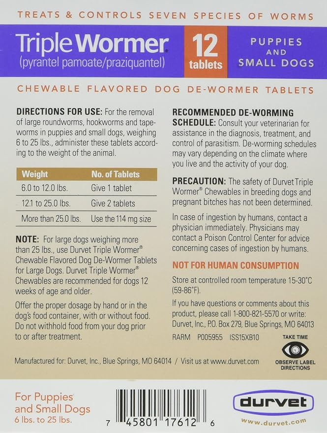 triple wormer for puppies
