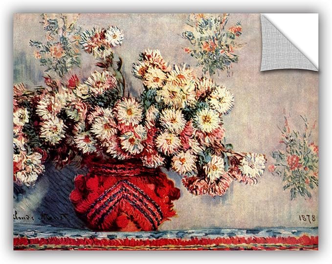 Amazon Artwall クロード モネの赤い花瓶 アピールズ 取り外し可能なグラフィックウォールアート 36x48 マルチカラー 0mon013a3648p 花器 インテリアボウル オンライン通販