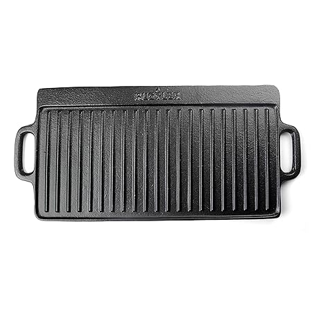 Rustler Piastra In Ghisa Per Barbecue Rettangolare Reversibile Con Manici Barbecue A Gas Ea Carbonella Forni E Fornelli Dimensioni 51425 X