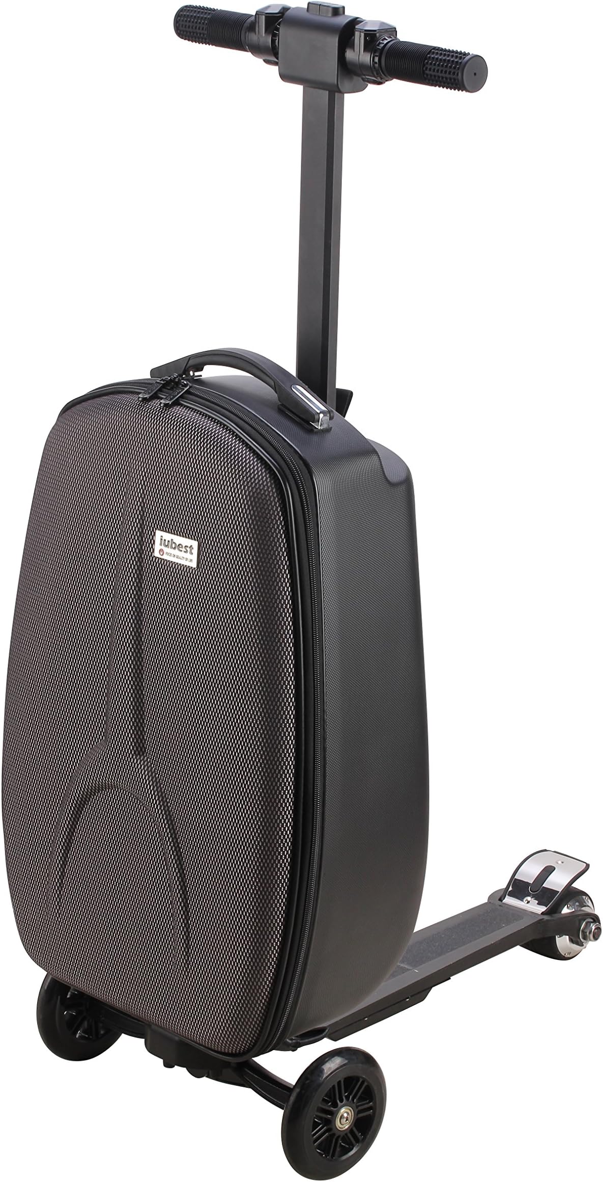 Electric Luggage Scooter Rack Carry on Size Detachable Stretchable Foldable 120° Steerering Angle