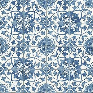 Papel pintado gofrado retro cocina azul blanco 962471 96247-1 A.S