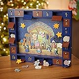 Kurt Adler J3767 Wooden Nativity Advent Calendar with 24 Magnetic Piece