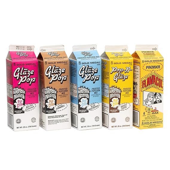 Condimento de palomitas Glaze Pop, de Gold Medal, con 5 sabores ...