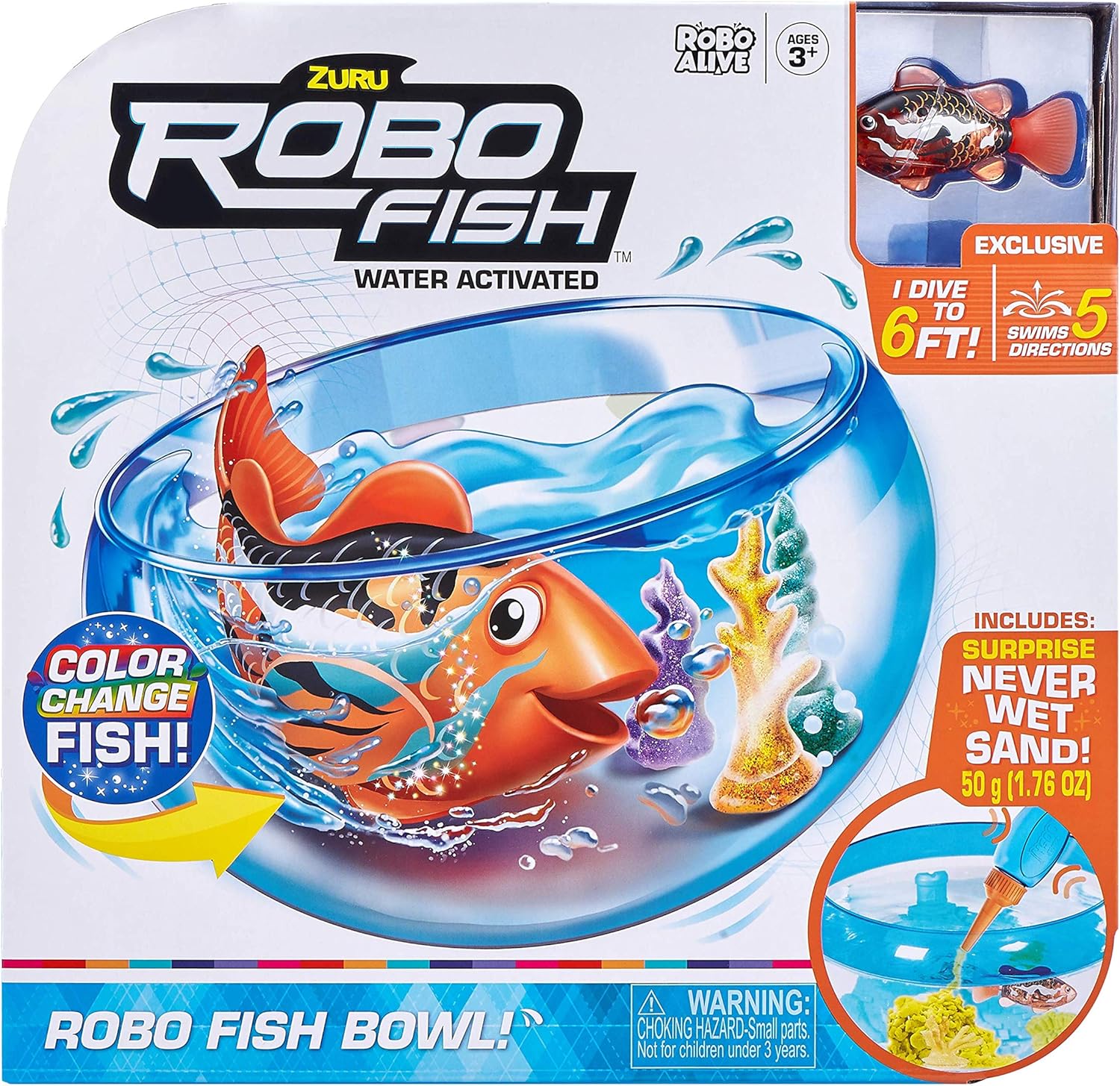 Robo Fish robotic swimming pets Fish Tank Playset by Zuru, bath toy