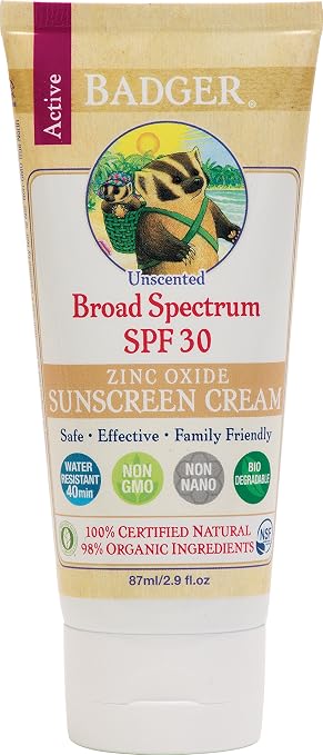 Badger SPF 30 Unscented Sunscreen 2.9 oz Badger SPF 30 Unscented Sunscreen 2.9 oz