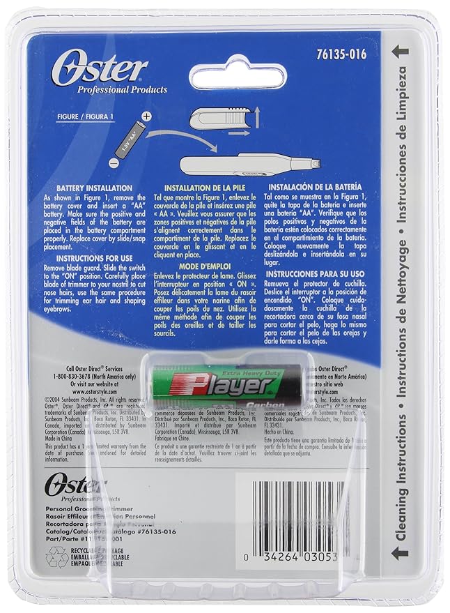 oster nose hair trimmer