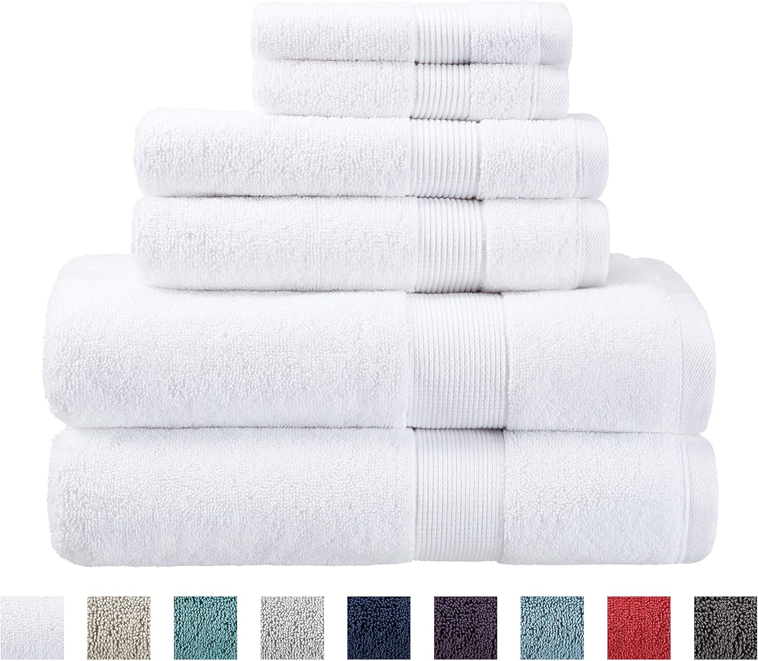 Columbia Quick Dry 90% Cotton/10% Polyester Super Absorbent, Anti-Microbial, Oeko-TEX Certified 6-Piece Bath Towel Value Set. Set Includes: 2 Bath Towels, 2 Hand Towels, 2 Washcloths - Dark Aqua: Home & Kitchen