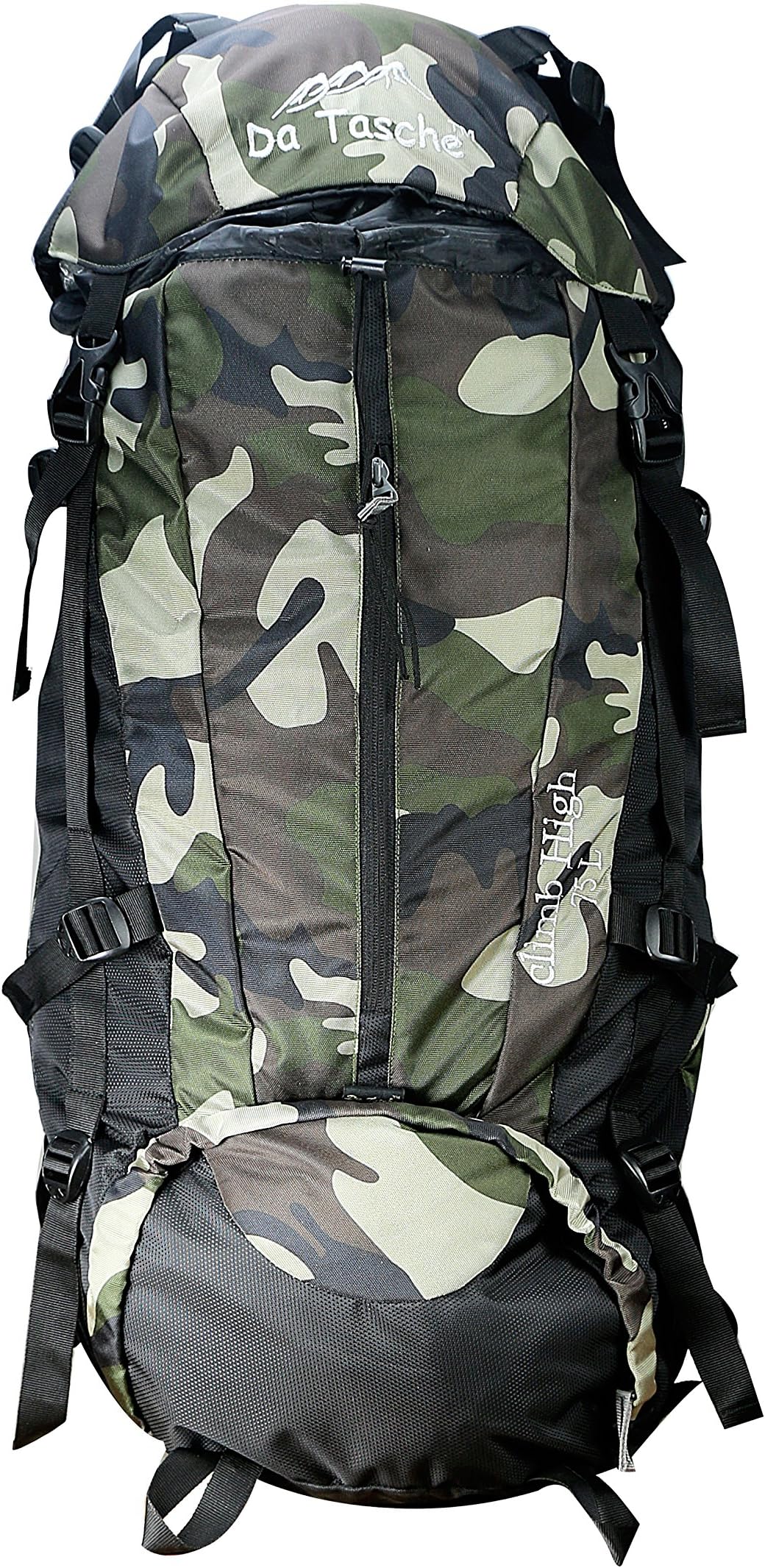 Climb High 75L Military Black Rucksack