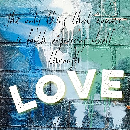 Bibbia Citazioni Belfast Christian Citazione Placca A Muro Bibbia Versi L Unica Cosa Che Conta E Un Espressione Come Fede Amore Dio Gesu Cristo Amazon It Casa E Cucina